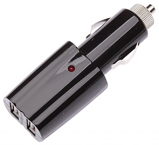 Emporia KLK-USB mobile device charger E-book reader, GPS, Mobile phone, MP3, MP4, PDA Black Cigar lighter Auto