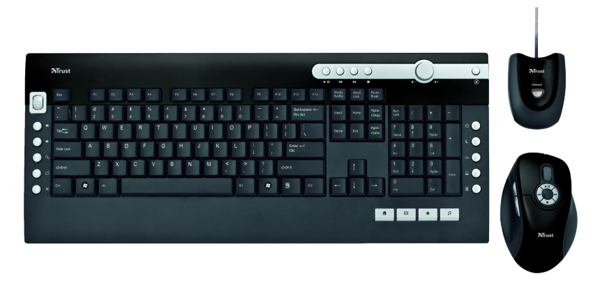 Trust DS-3250 keyboard Mouse included Universal RF Wireless Turkish Black – image 2