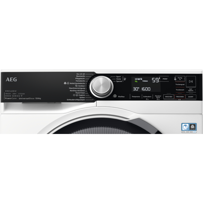 AEG LWR8E80609 washer dryer Freestanding Front-load White – image 2