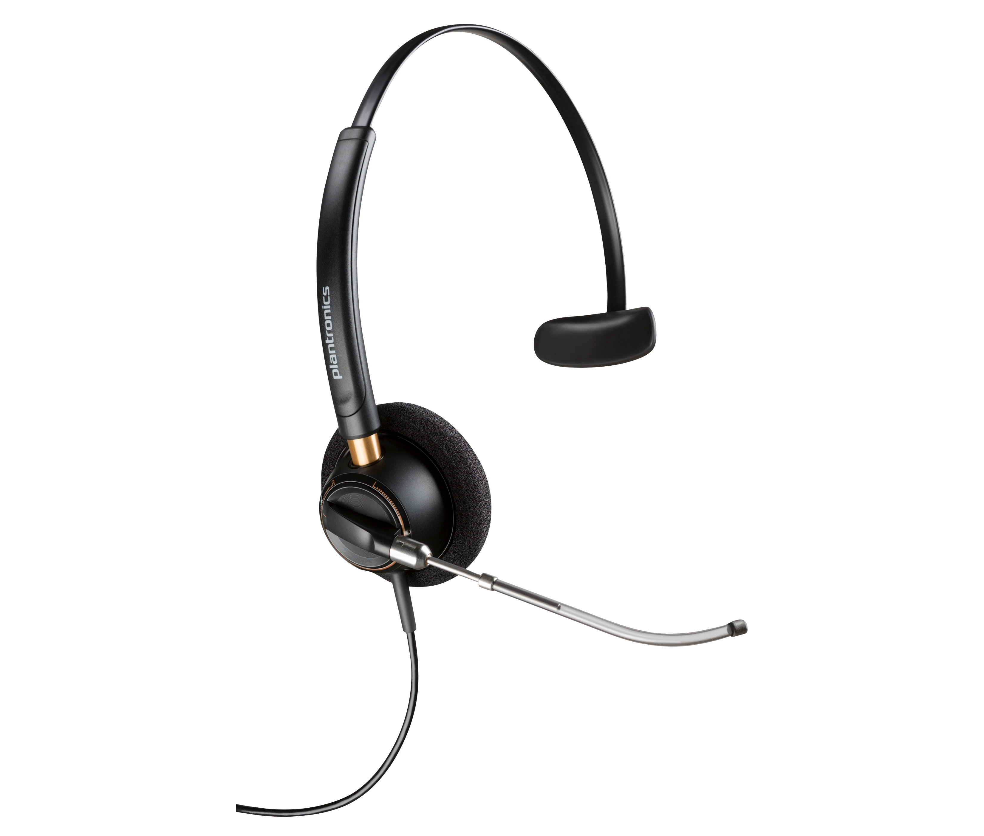 HP Poly EncorePro 510V - EncorePro 500 series - headset - on-ear - wired - Quick Disconnect - black - Certified for Skype for Business, UC certified