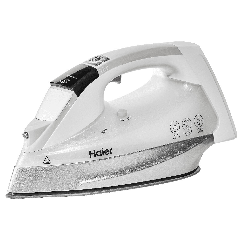 Haier HI-601 Dry & Steam iron Aluminium soleplate Silver, White