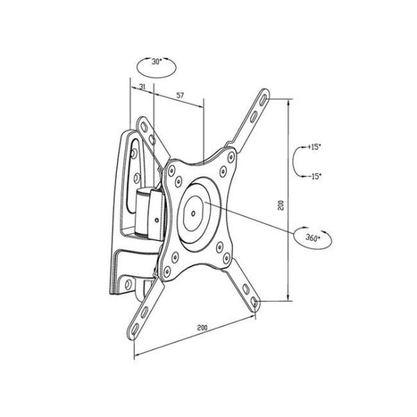 Nilox MB3275 TV mount/stand – image 2