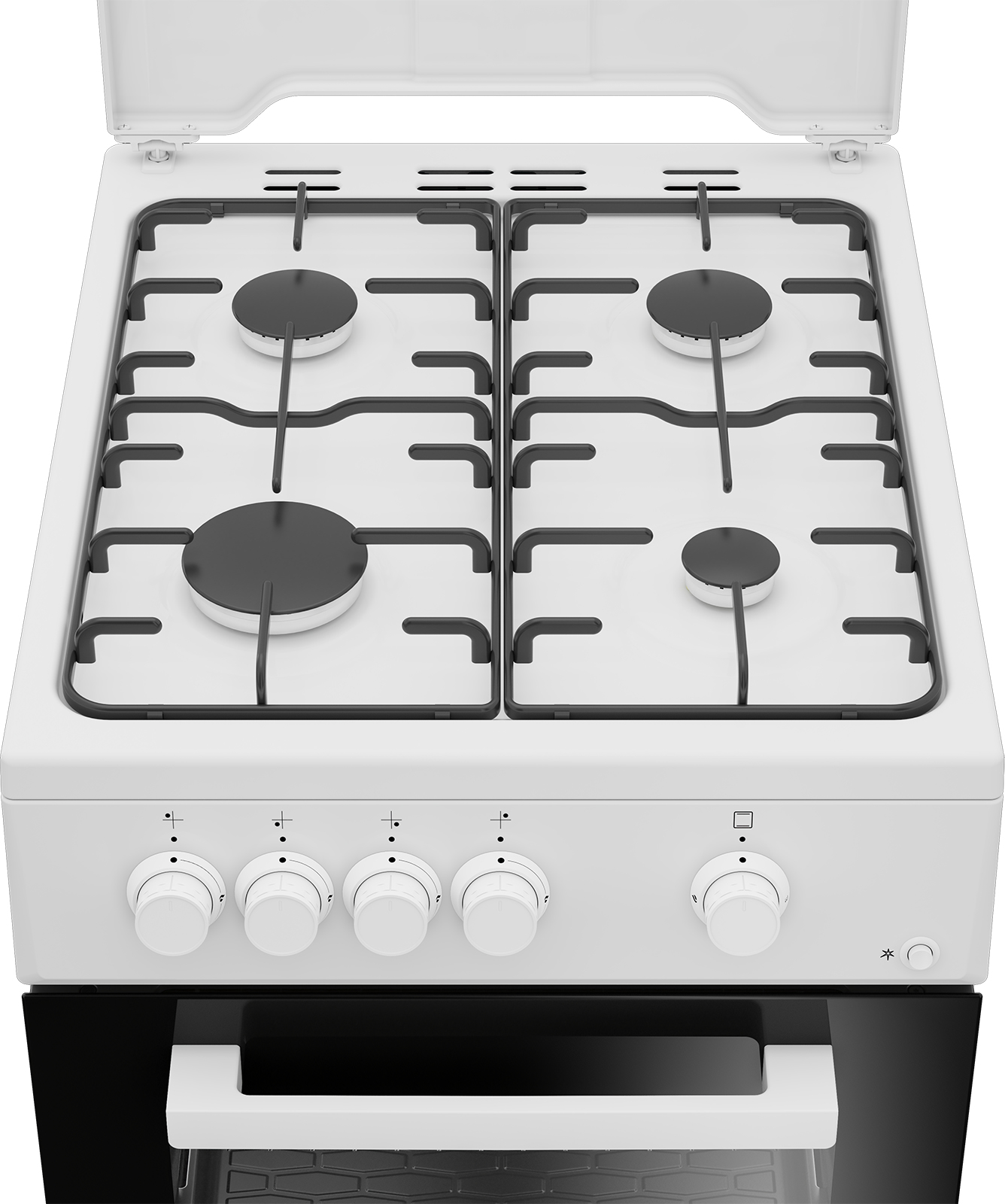 Beko FSG52020DW cooker Freestanding cooker Gas Black, White – image 4