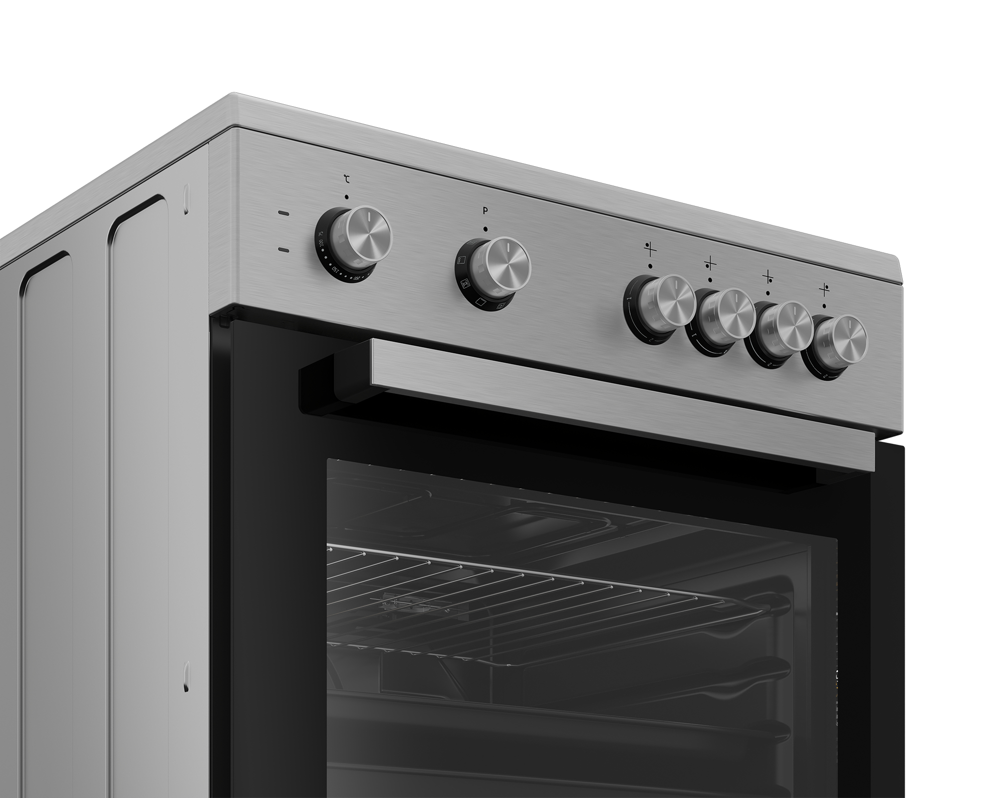 Beko FSM67010GX cooker Freestanding cooker Electric Ceramic hob Black, Stainless steel – image 5