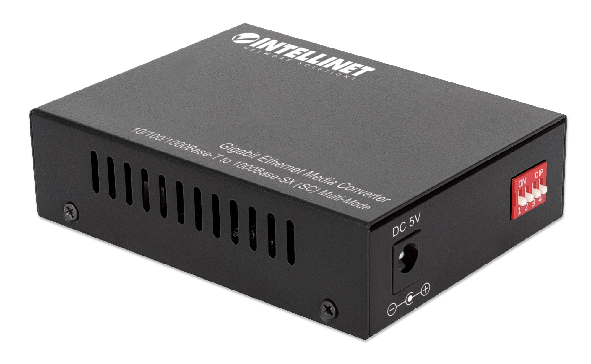 Intellinet Gigabit Ethernet Media Converter 10/100/1000Base-T to 1000Base-SX (SC) Multi-Mode, 550 m (1,800 ft.), Autonegotiation – image 2