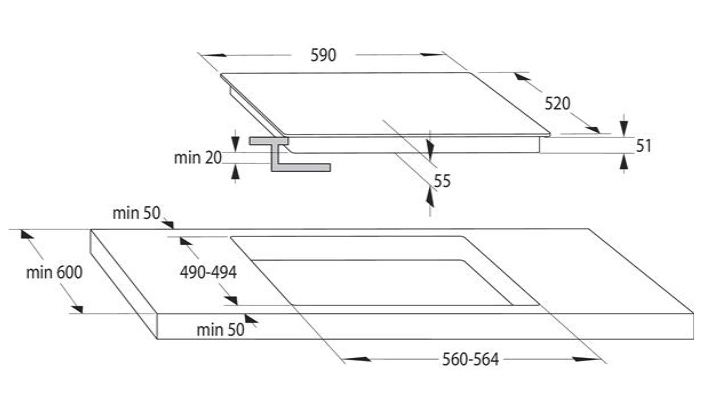 Hisense I6337C hob Black Built-in – image 2