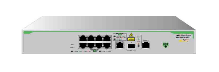Allied Telesis AT-FS980M/9PS network switch Managed L3 Fast Ethernet (10/100) Power over Ethernet (PoE) Grey