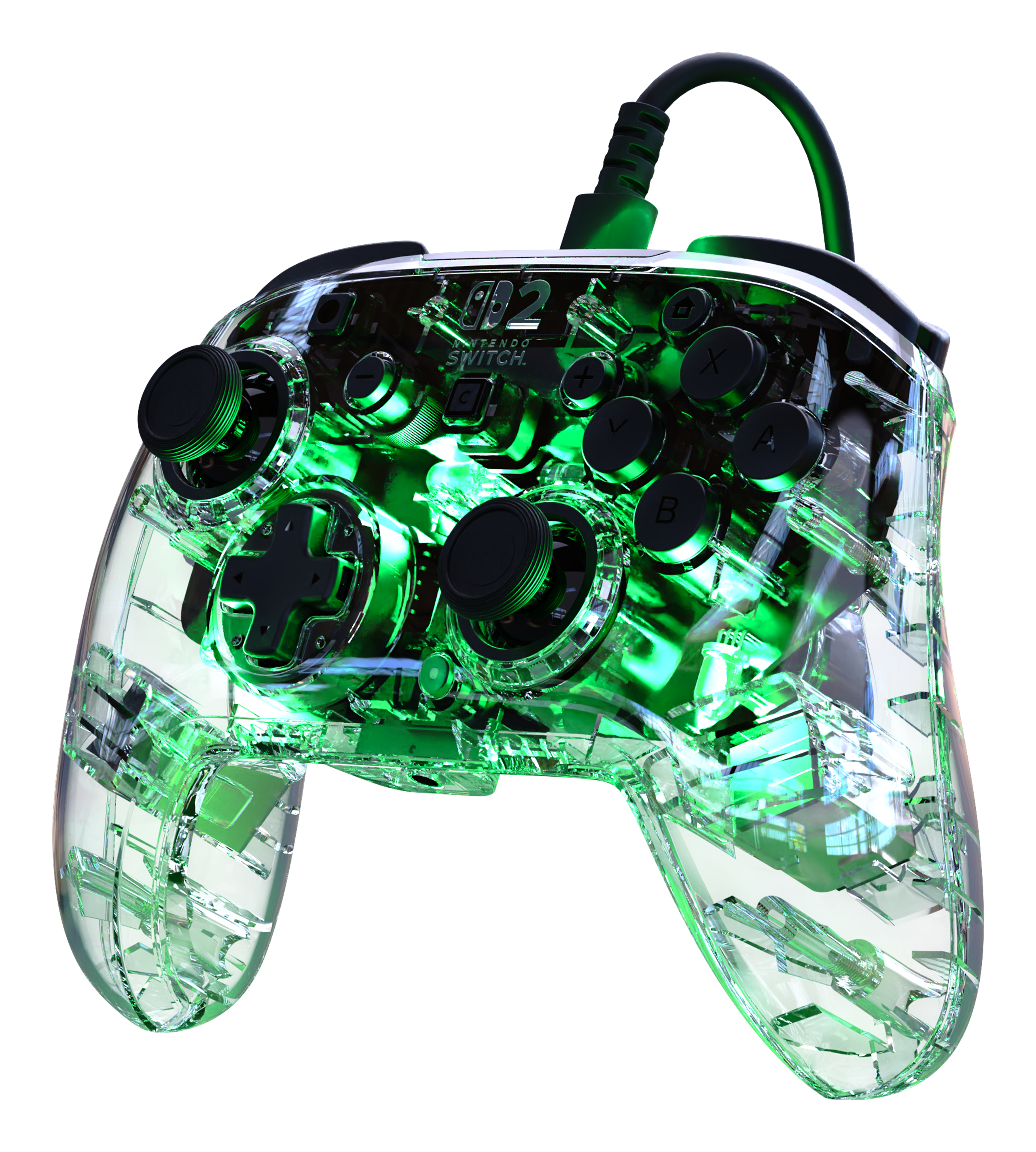 Turtle Beach Afterglow Transparente Manette de gaming RGB filaire Sous licence officielle pour Nintendo Switch 2