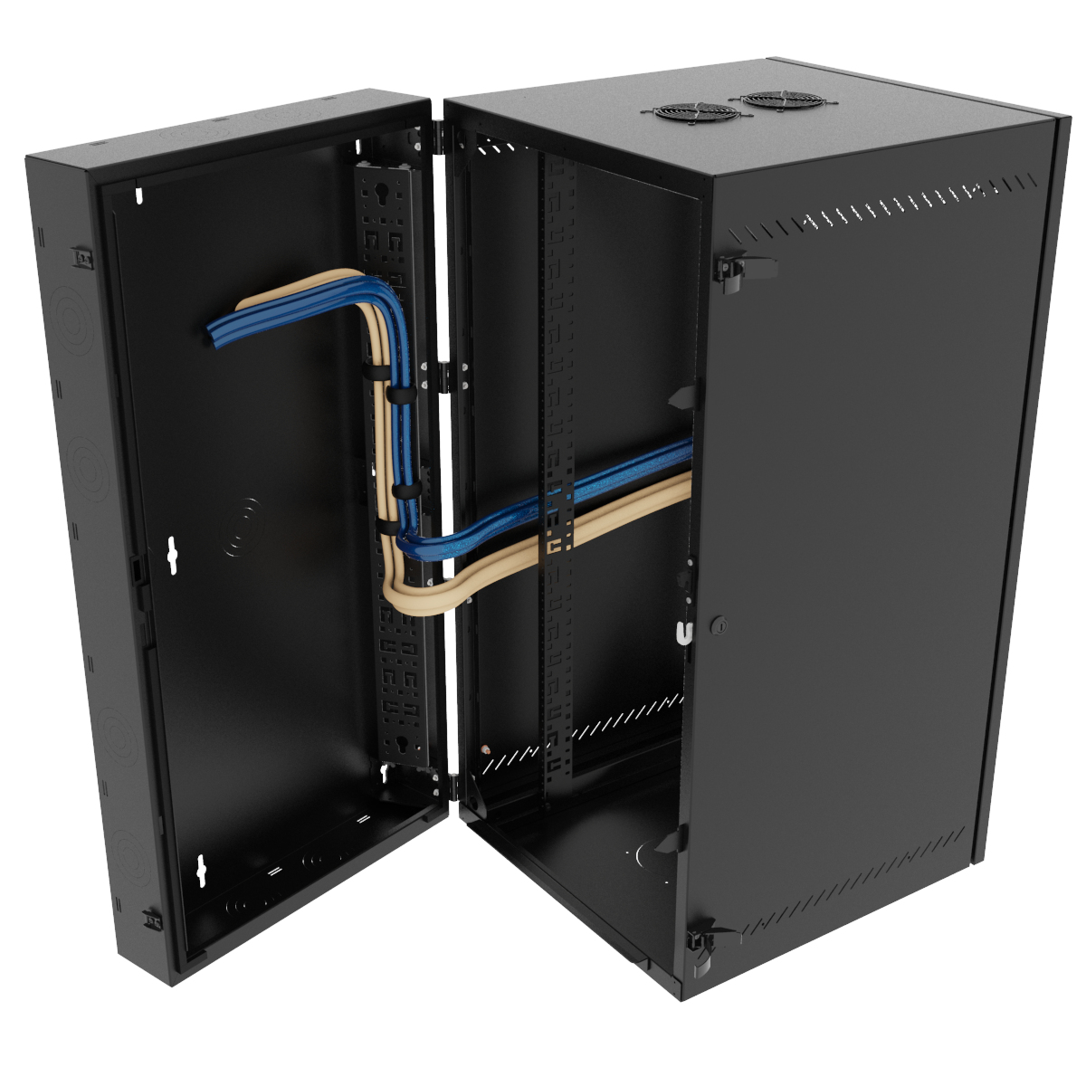 Vertiv VR Rack GL48WMCMM-B-SE-AF-CM rack cabinet 25U Wall mounted rack Black – image 3