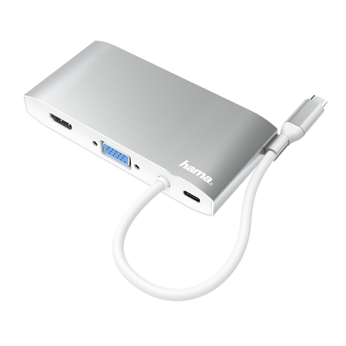 Hama 00200111 laptop dock/port replicator USB 3.2 Gen 1 (3.1 Gen 1) Type-C Silver, White – image 2