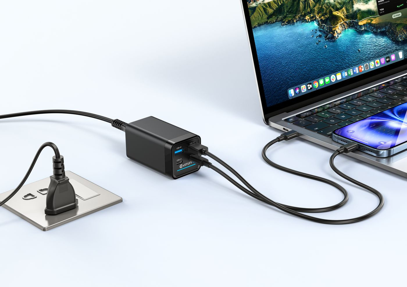 eSTUFF ES635200 mobile device charger Laptop Black AC Fast charging Indoor – image 4