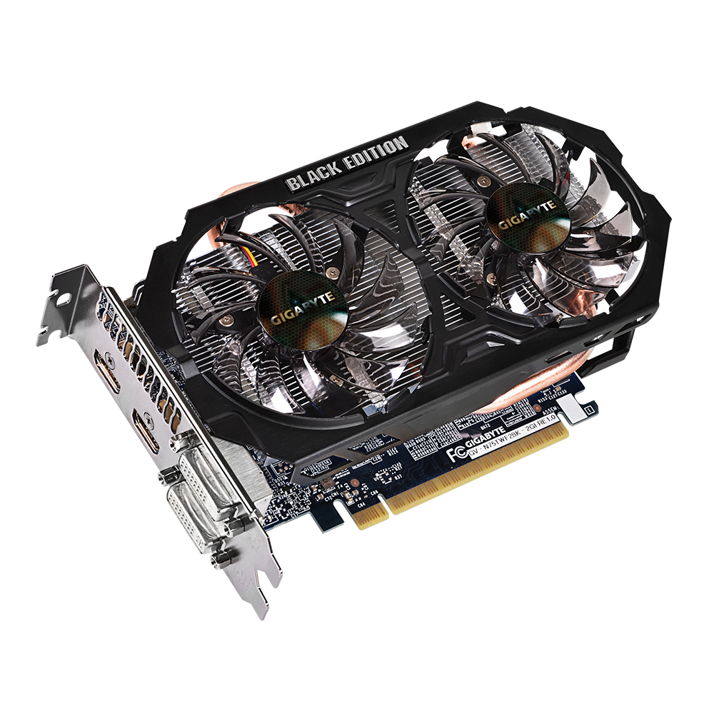 GIGABYTE GV-N75TWF2BK-2GI graphics card NVIDIA GeForce GTX 750 Ti – image 2