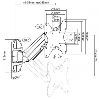 Techly ICA-LCD-G221-BK TV mount/stand – image 3