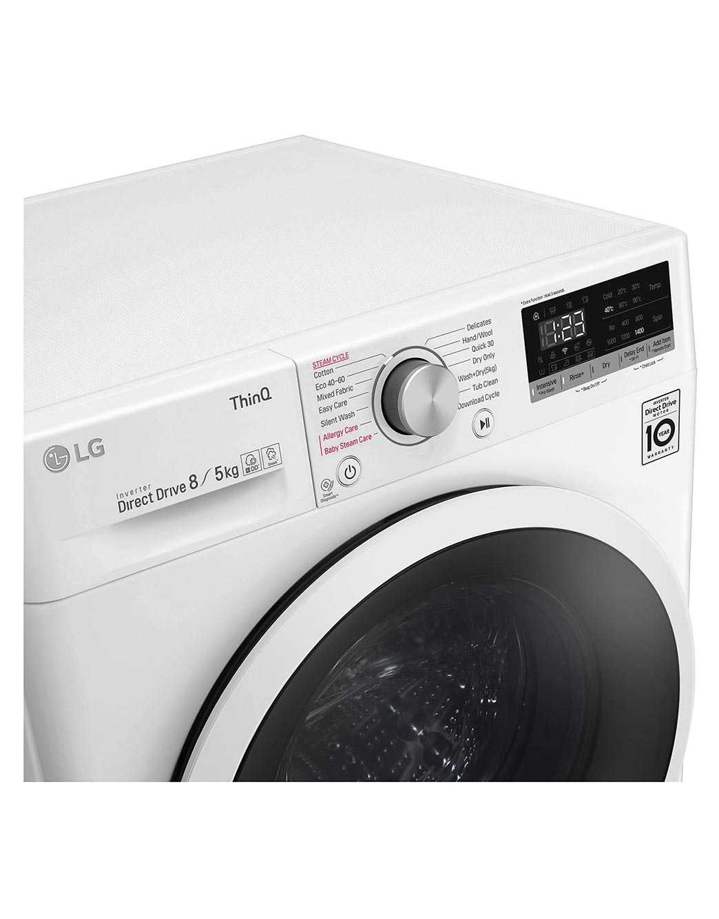LG F4DT408AIDD washer dryer Freestanding Front-load White – image 3