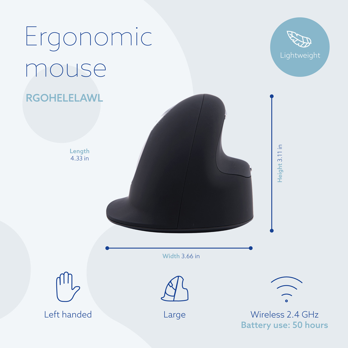 R-Go Tools Ergonomic mouse R-Go HE Break with break software, large (hand size ≥ – image 9