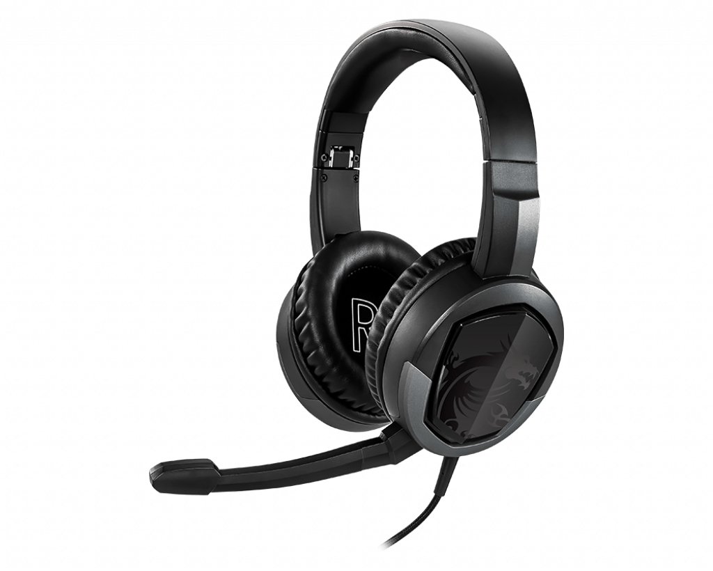 MSI IMMERSE GH30 V2 Gaming Headset 'Black with Iconic Dragon Logo, Wired Inline Audio with splitter accessory – image 2