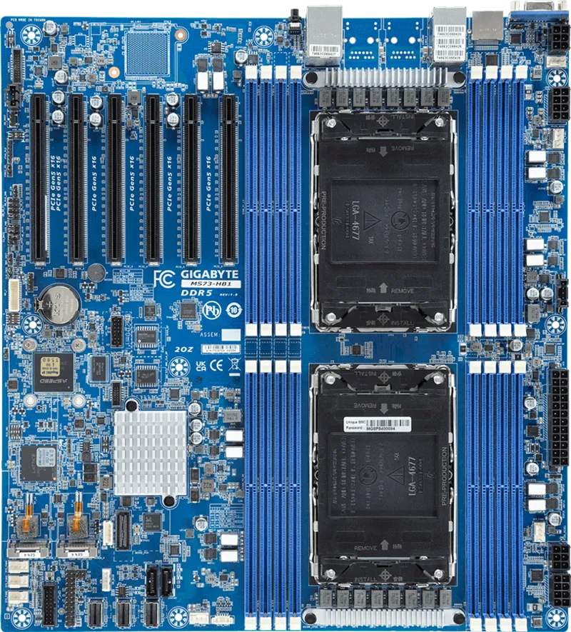 GIGABYTE MS73-HB1 Intel C741 LGA 4677 (Socket E) Extended ATX – image 2