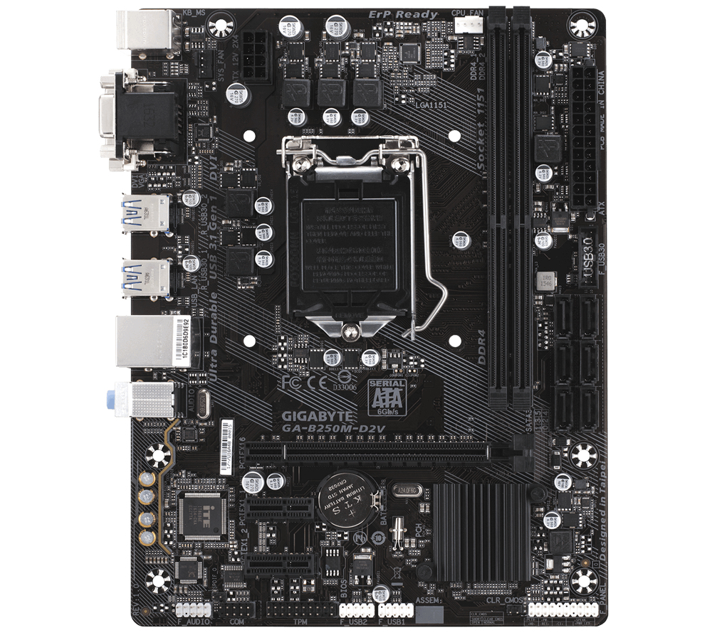GIGABYTE GA-B250M-D2V motherboard Intel® B250 LGA 1151 (Socket H4) ATX – image 3