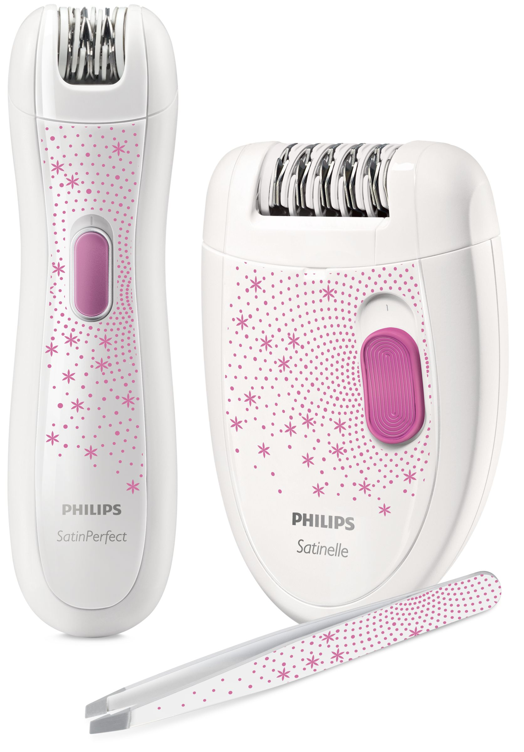 Philips Trio Smooth set HP6549/00 epilator Pink, White
