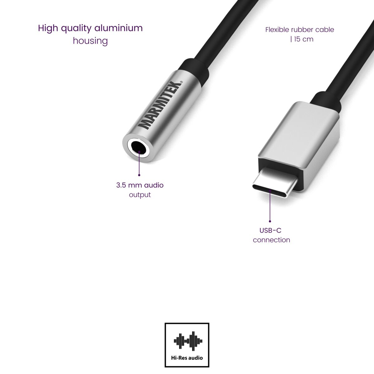 Marmitek Connect USB C to Audio - USB-C to AUX adapter – image 6