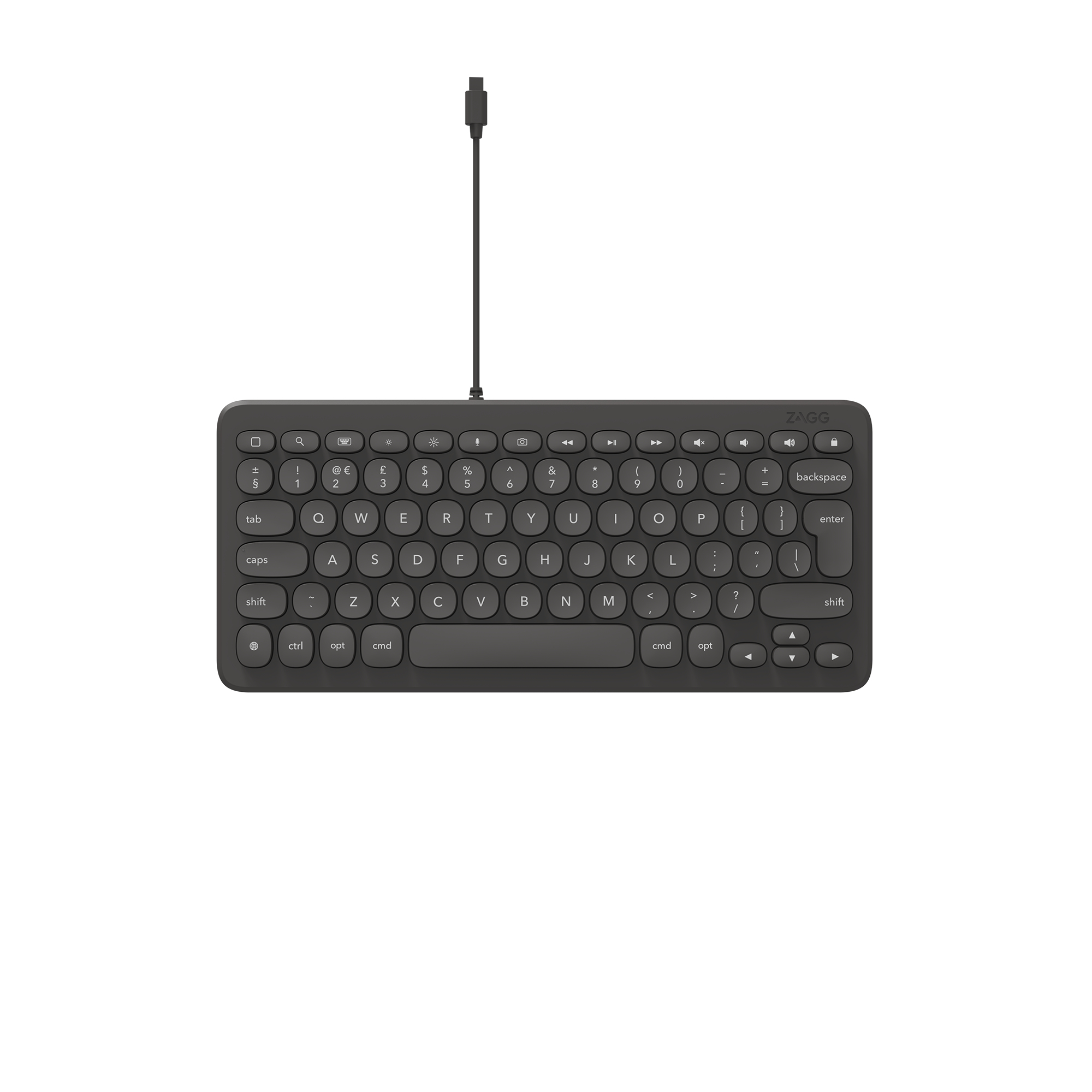 ZAGG Connect Keyboard 12L tastiera Universale Lightning QWERTY Danese Finlandese Islandese Norvegese Svedese Nero