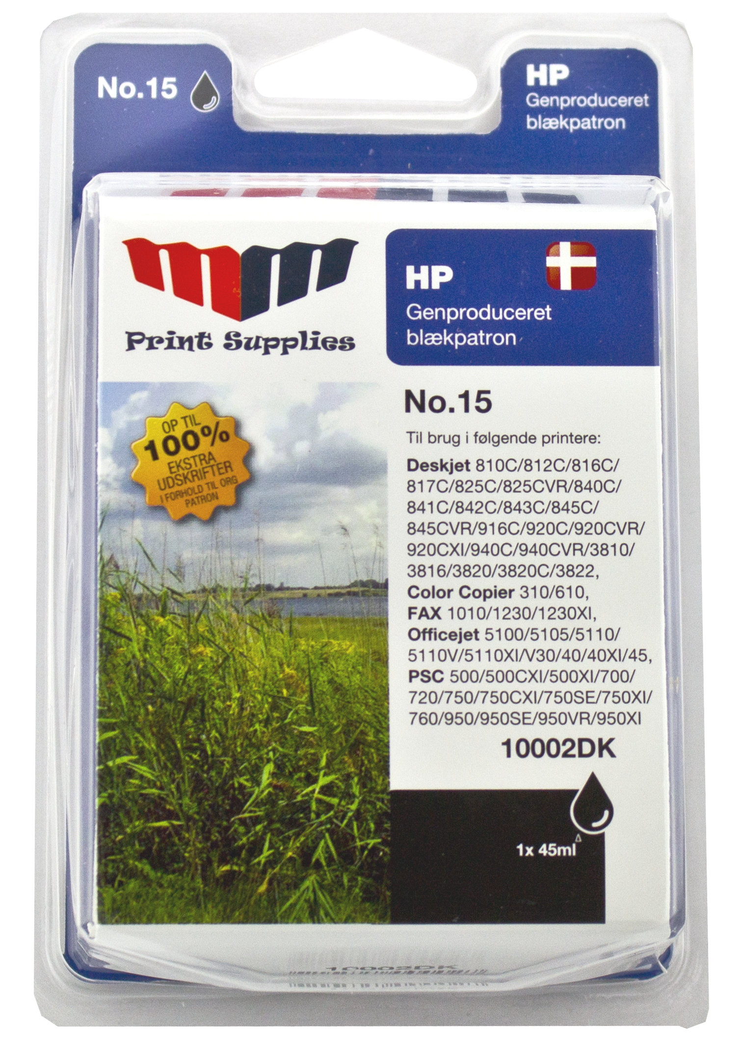 MM Black Inkjet Cartridge - Replaces HP No.15 (C6615DE)