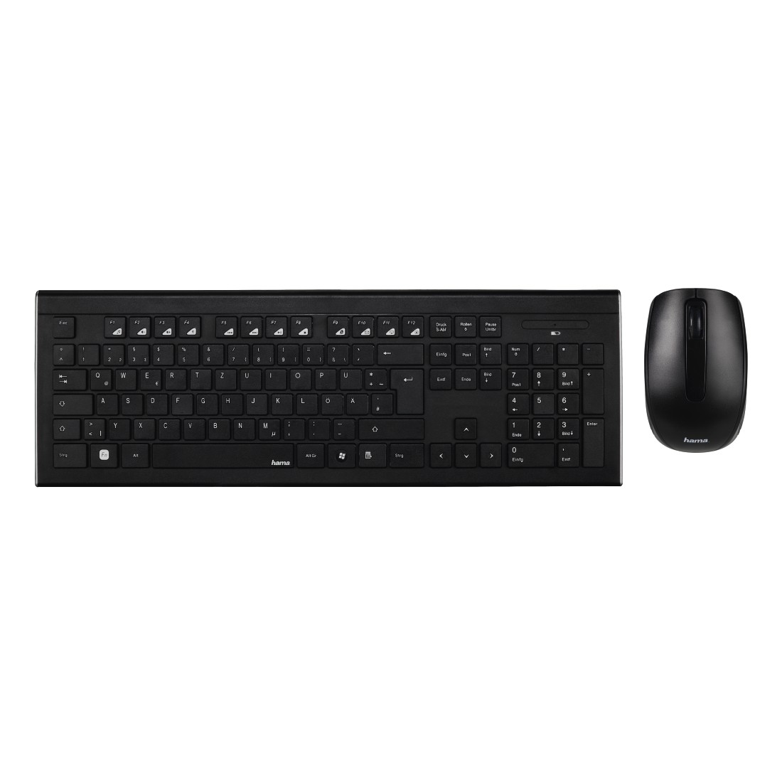 Hama Cortino keyboard Mouse included Universal RF Wireless QWERTZ German Black