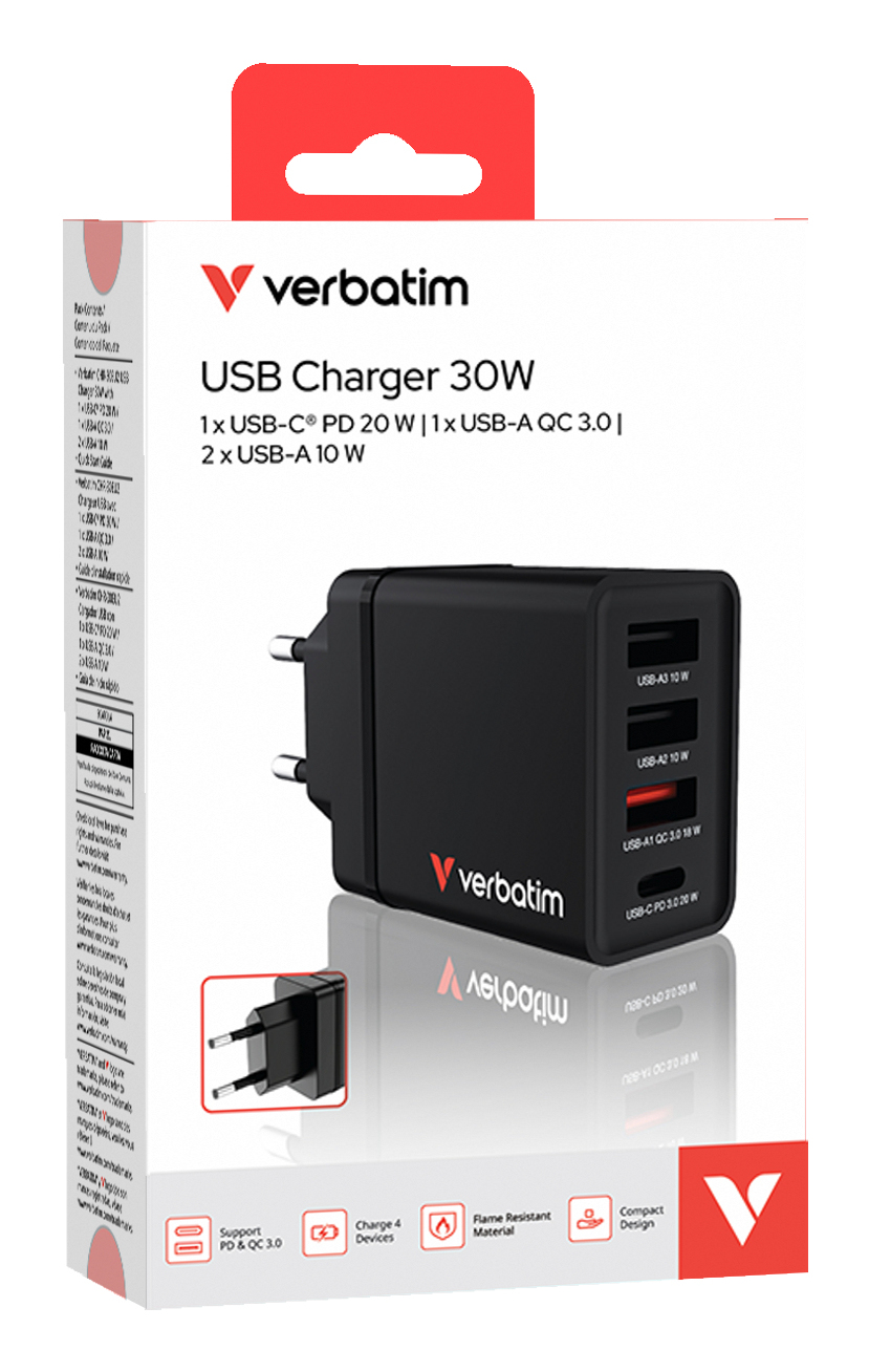 Verbatim 49700 mobile device charger Universal Black AC Fast charging Indoor – image 2