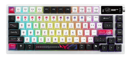 Asus Rog Azoth X – White 75% Mechanical Gaming Keyboard OLED Display, Hot-Swappable NX V2 Switches, Wireless, Rgb - 90MP044F-BKEA30 - image 2