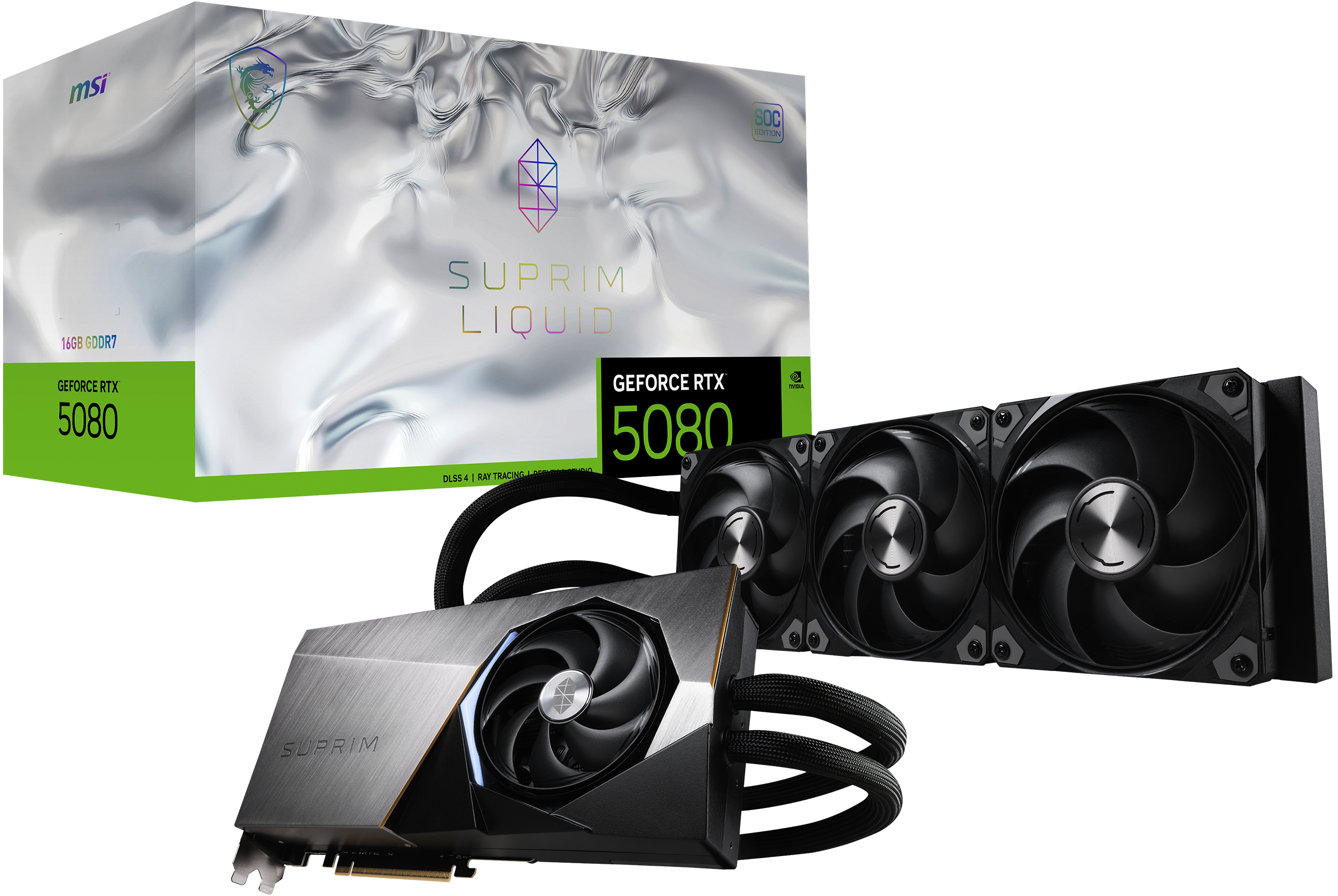 MSI SUPRIM GEFORCE RTX 5080 16G LIQUID SOC scheda video NVIDIA 16 GB GDDR7