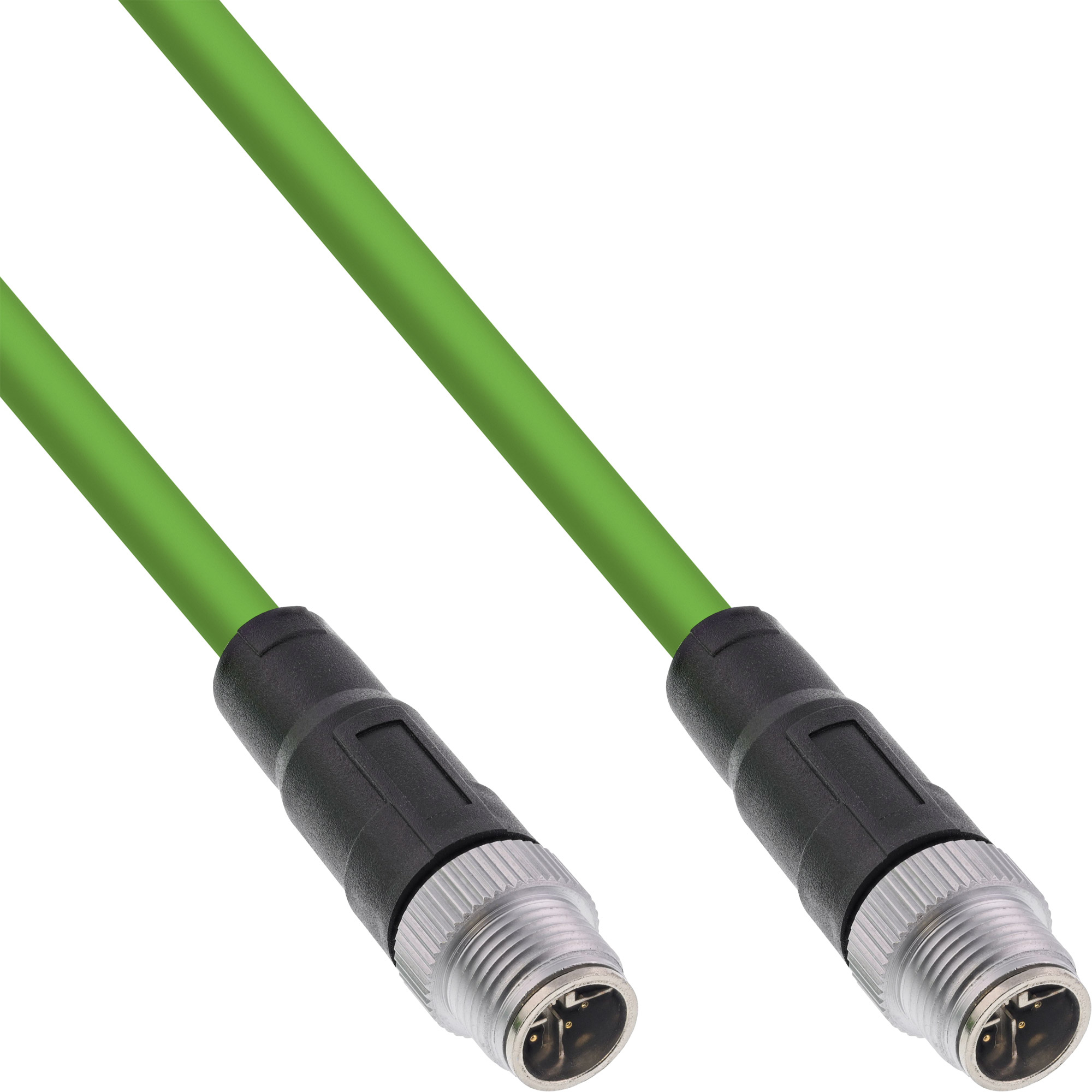كابل شبكة صناعي InLine، M12 8 سنون X-Code ذكر/ذكر، Cat.6A PUR، 20 متر