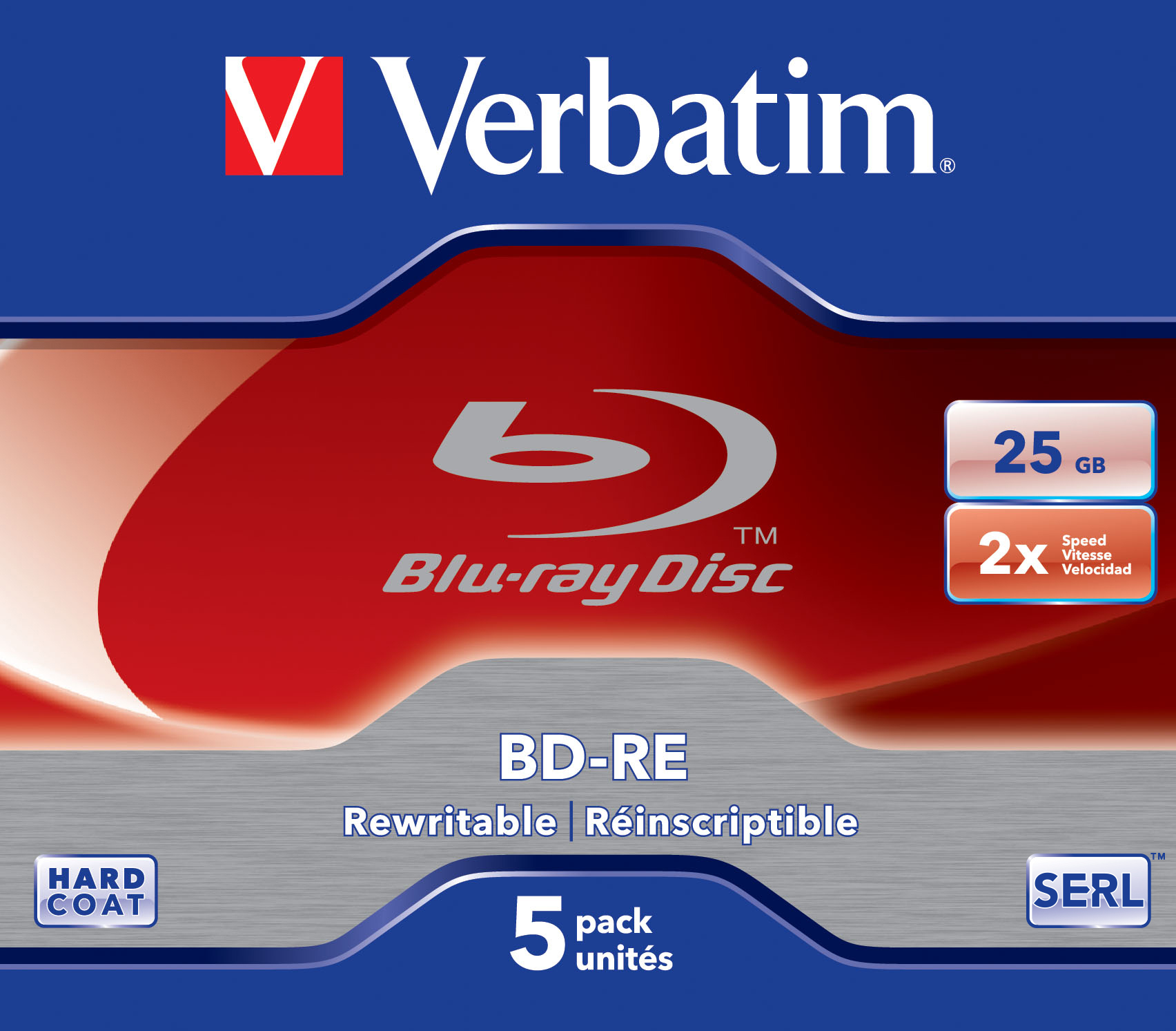 Verbatim 43615 tomma Blu-Ray-diskar BD-RE 25 GB 5 styck