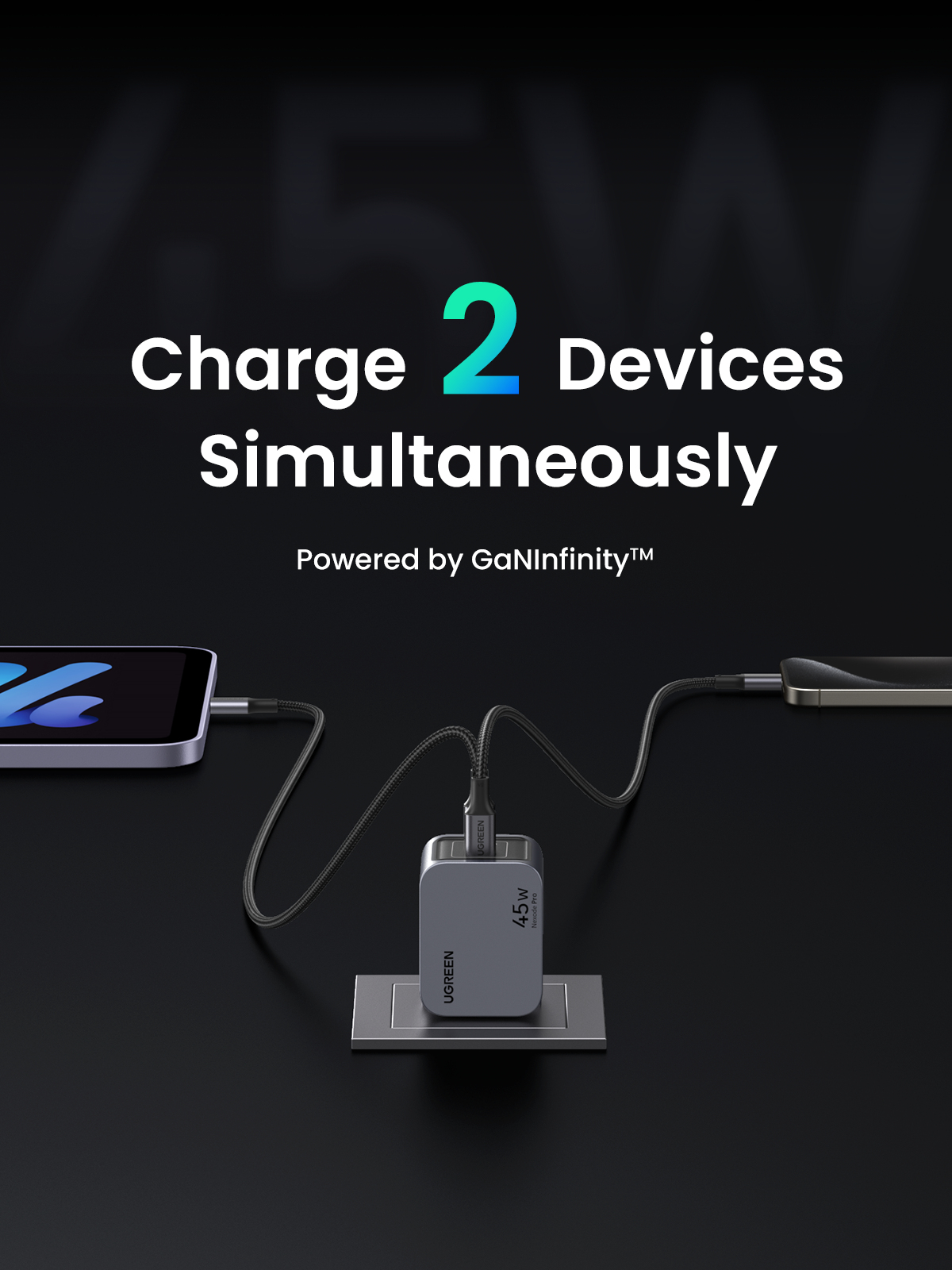 Ugreen 35008 mobile device charger Universal Grey AC Fast charging Indoor – image 6