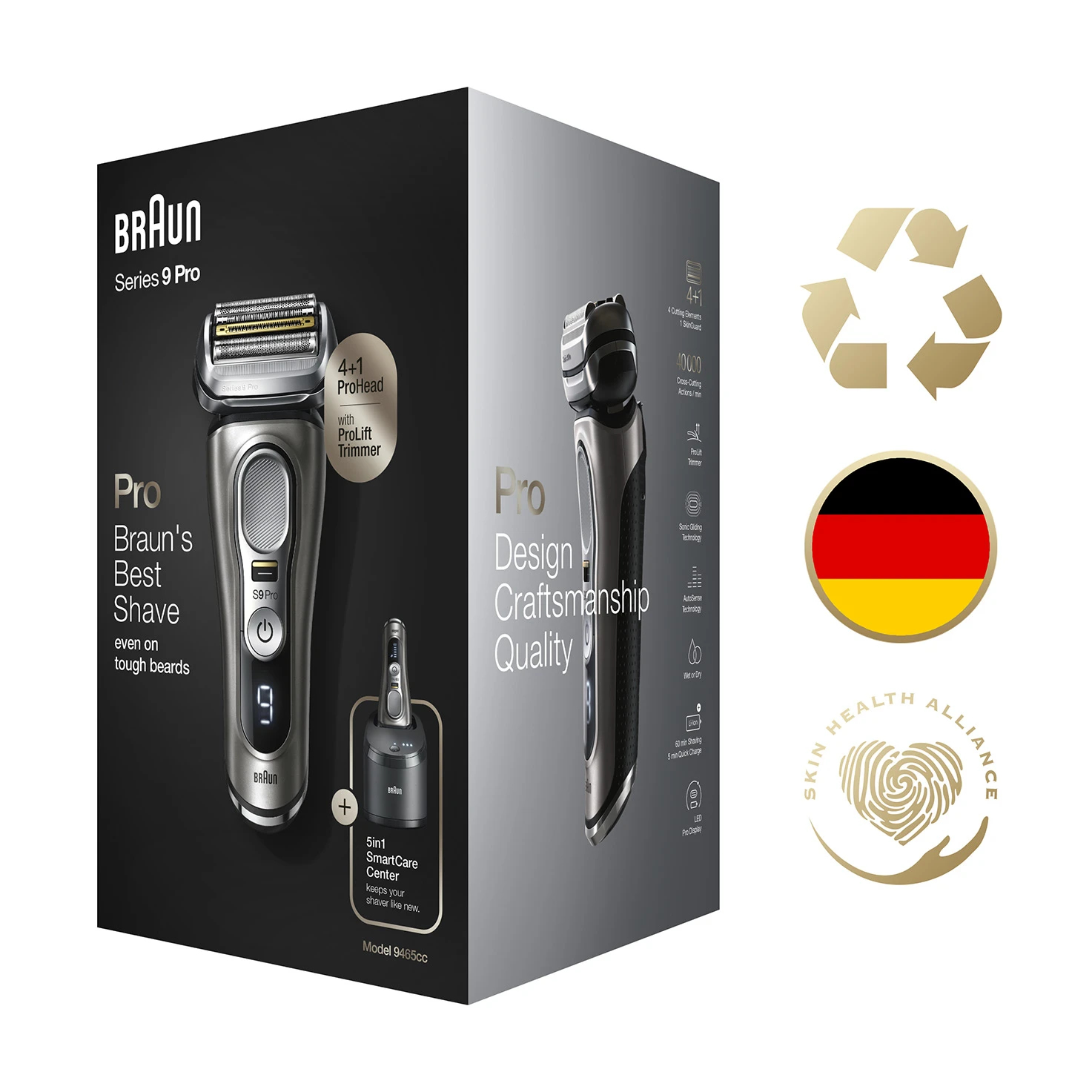 Braun Series 9 Pro 9485cc Foil shaver Trimmer Black, Silver – image 5