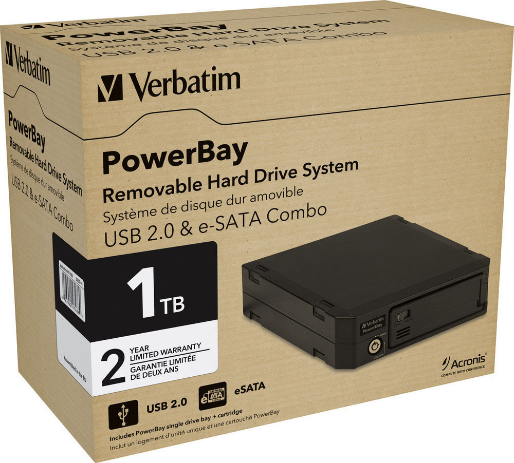 Verbatim PowerBay 1TB external hard drive 7200 RPM 3.5″ USB 2.0 Black image 2