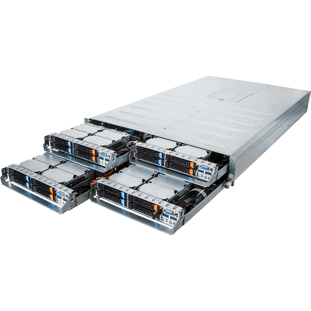 Gigabyte H27N-H70 Intel® C612 LGA 2011-v3 Rack (2U) Svart, Grå