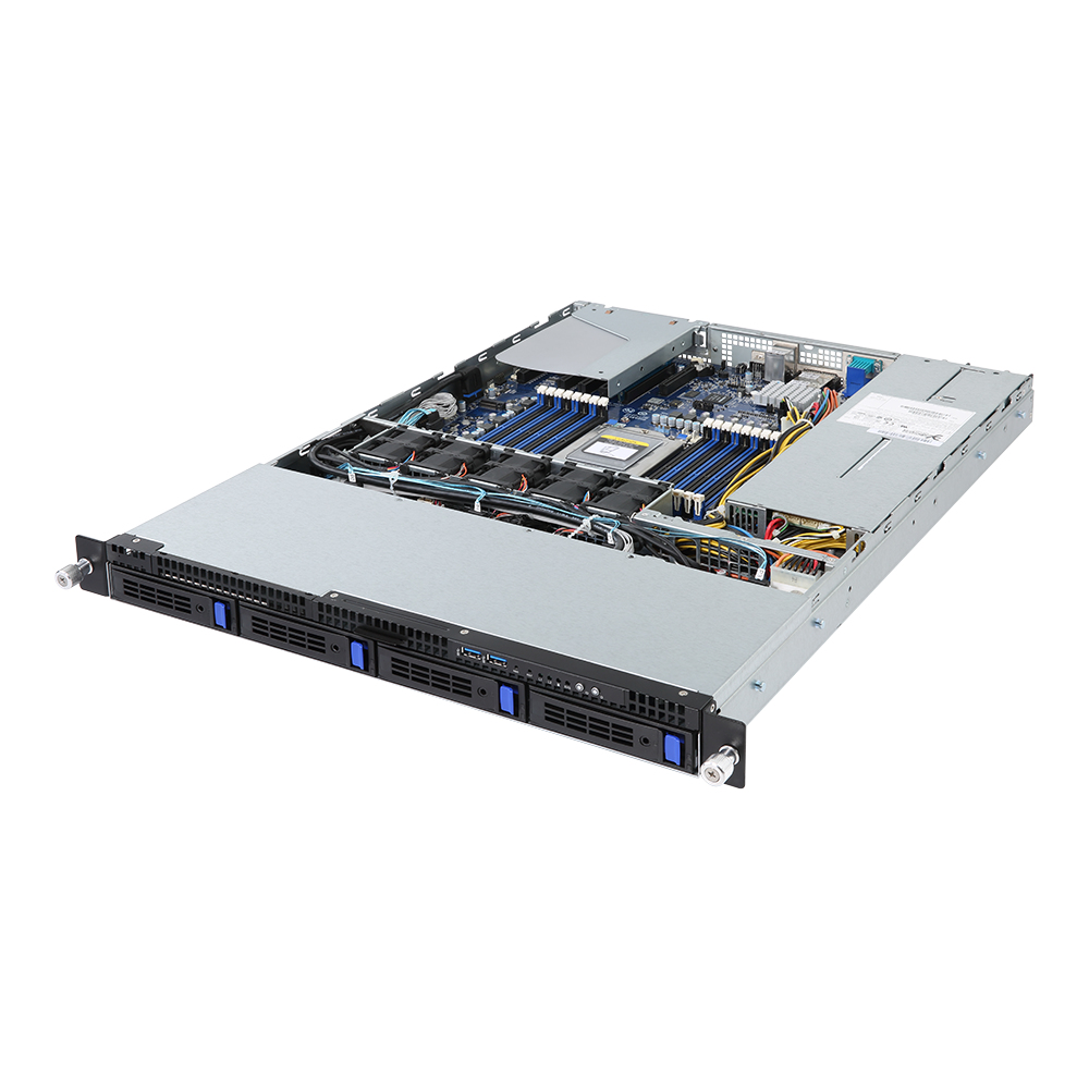 Gigabyte R151-Z30 Rack (1U) Svart, Grå