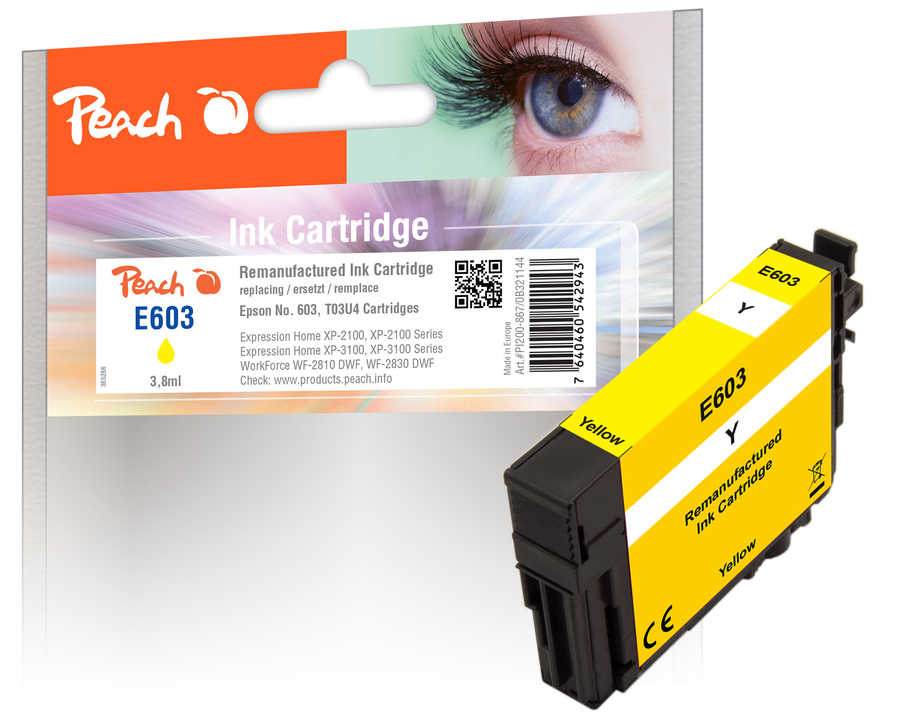 Peach PI200-867 ink cartridge 1 pc(s) Compatible Standard Yield Yellow