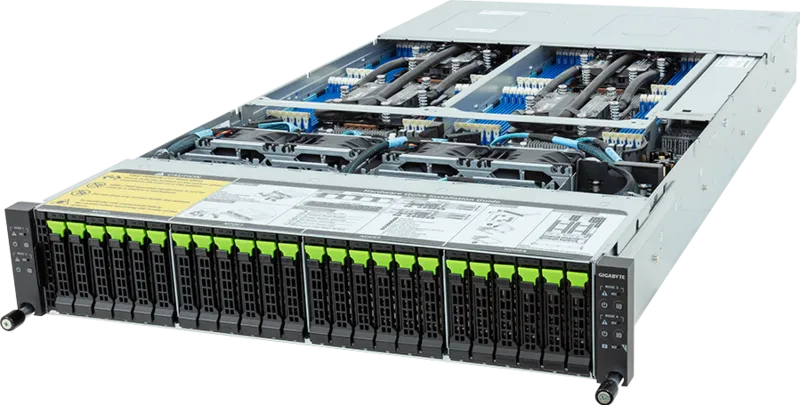 GIGABYTE H273-Z80-LAW1 AMD SoC Socket SP5 Rack (2U) Black, Steel – image 2