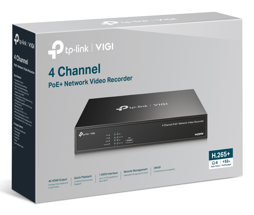 TP-Link VIGI NVR1004H-4P-2TB Black – image 5