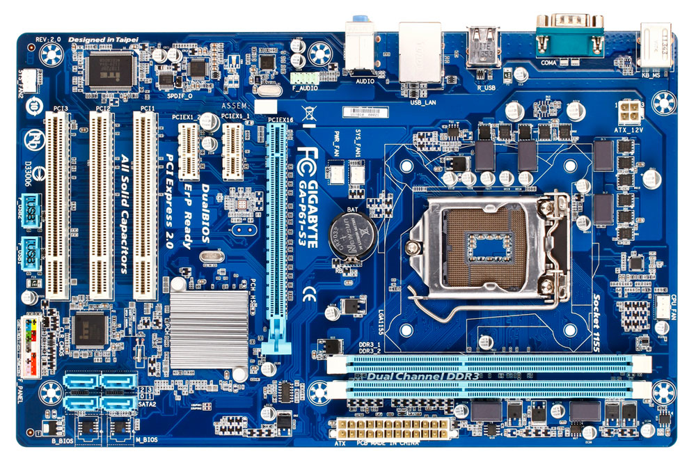 GIGABYTE GA-P61-S3 motherboard Intel® H61 LGA 1155 (Socket H2) ATX – image 2
