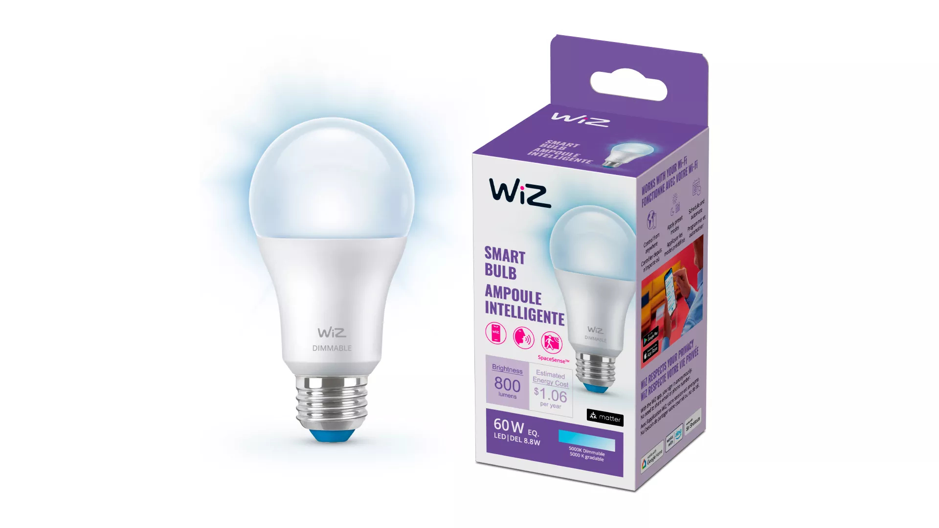 WiZ 046677603564 smart lighting Smart bulb Wi-Fi/Bluetooth – image 2
