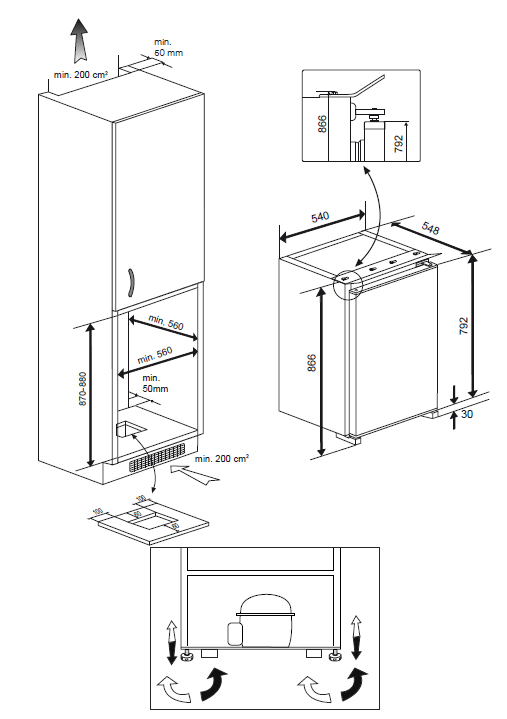 Beko B1854N combi-fridge Built-in – image 2