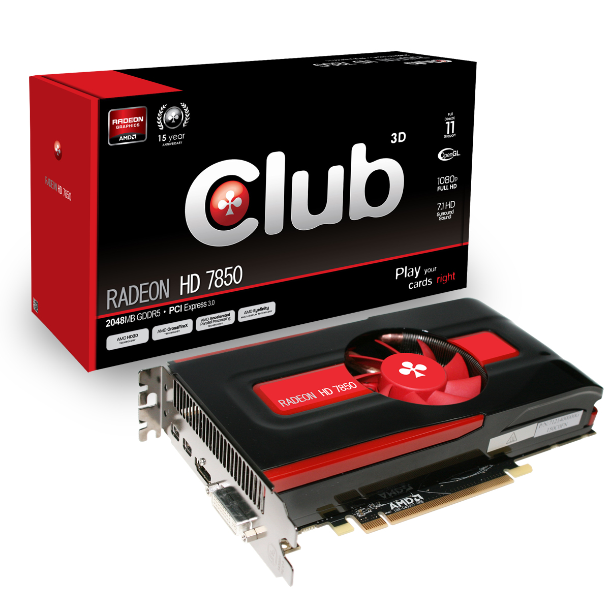 CLUB3D CGAX-7856 graphics card AMD Radeon HD7850