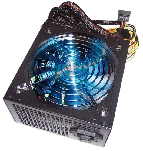 LogiLink PA0014 power supply unit 555, 250 ATX Black, Blue – image 1