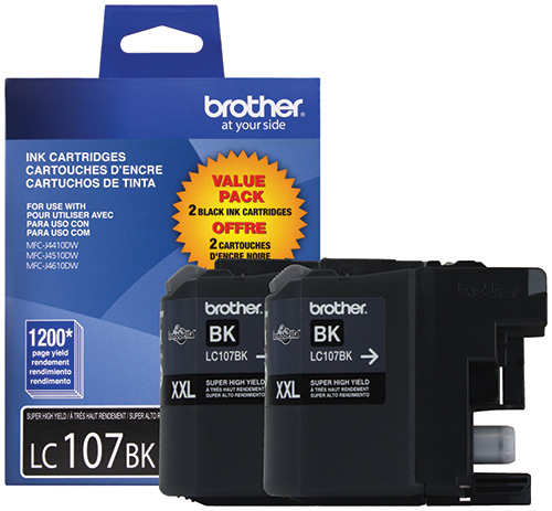 Brother LC107BK, 2-pack