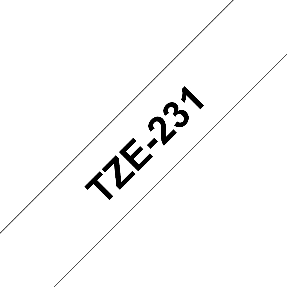 Brother TZE-231 etikettien kirjoitusnauha Musta valkoisella