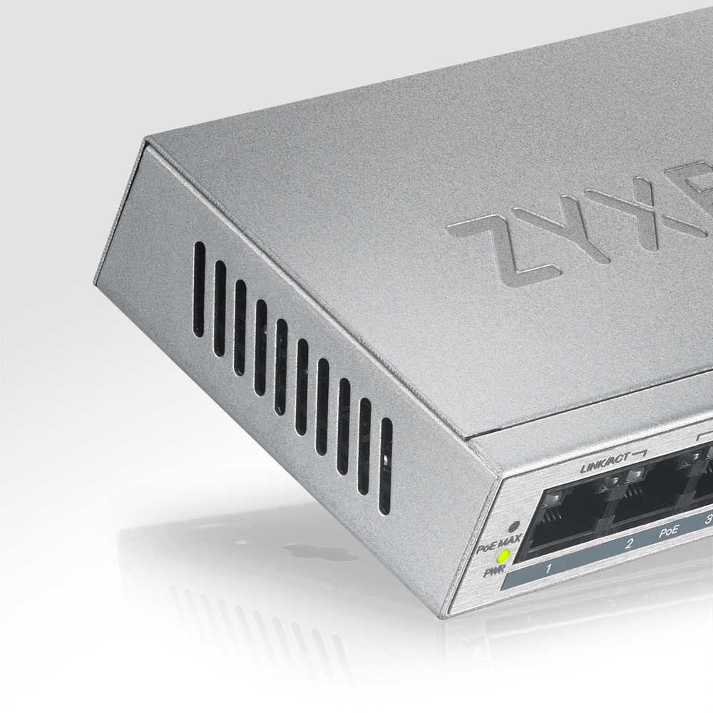 Zyxel GS1005HP Unmanaged Gigabit Ethernet (10/100/1000) Power over Ethernet (PoE) Silver – image 8