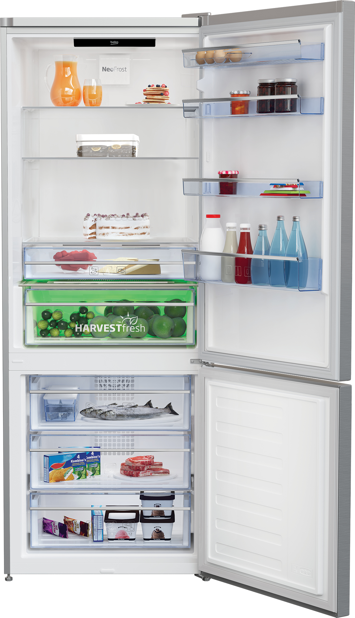 Beko RCNE560E50ZXPN fridge-freezer Freestanding – image 3