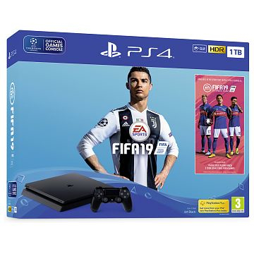Sony Interactive Entertainment PlayStation 4 Slim 1TB + 2x DUALSHOCK 4 + FIFA 19